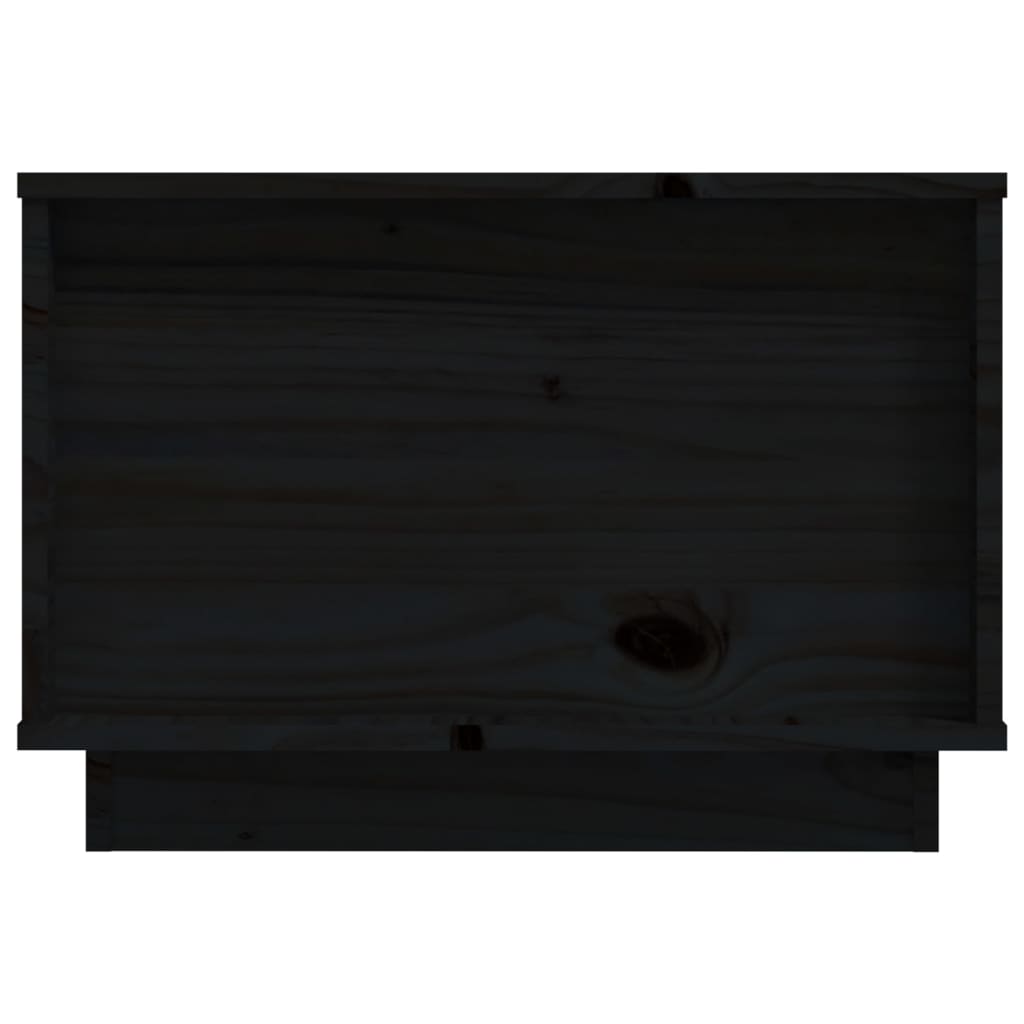 vidaXL Salongbord svart 60x50x35 cm heltre furu