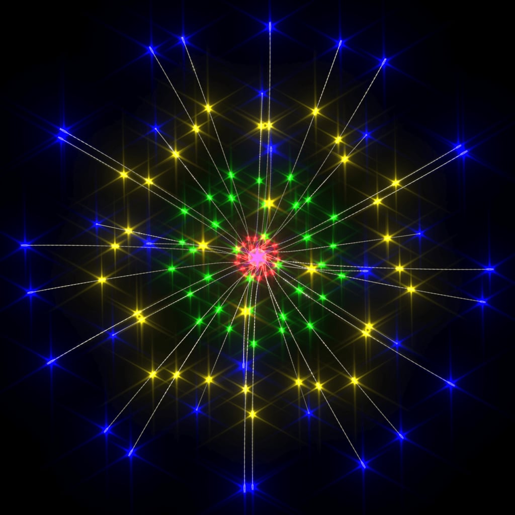 vidaXL Utendørs julelys kinaputter flerfarget 20 cm 140 lysdioder