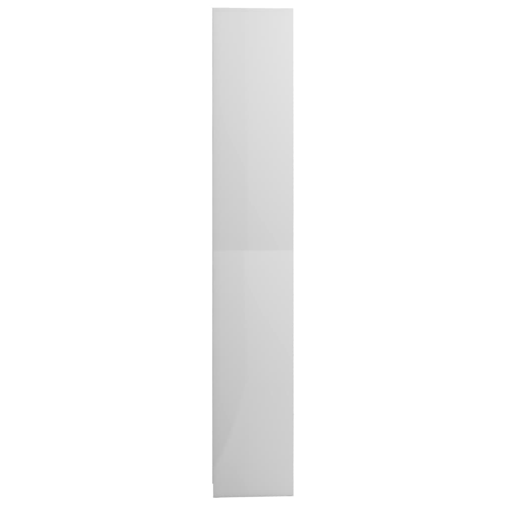 vidaXL Baderomsskap høyglans hvit 30x30x183,5 cm sponplate