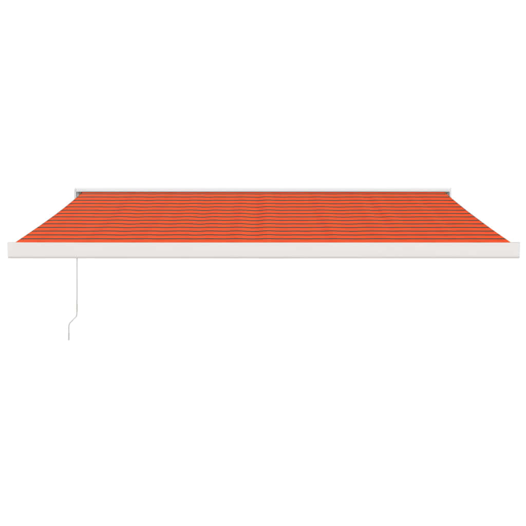 vidaXL Uttrekkbar markise oransje og brun 4x3 m stoff og aluminium