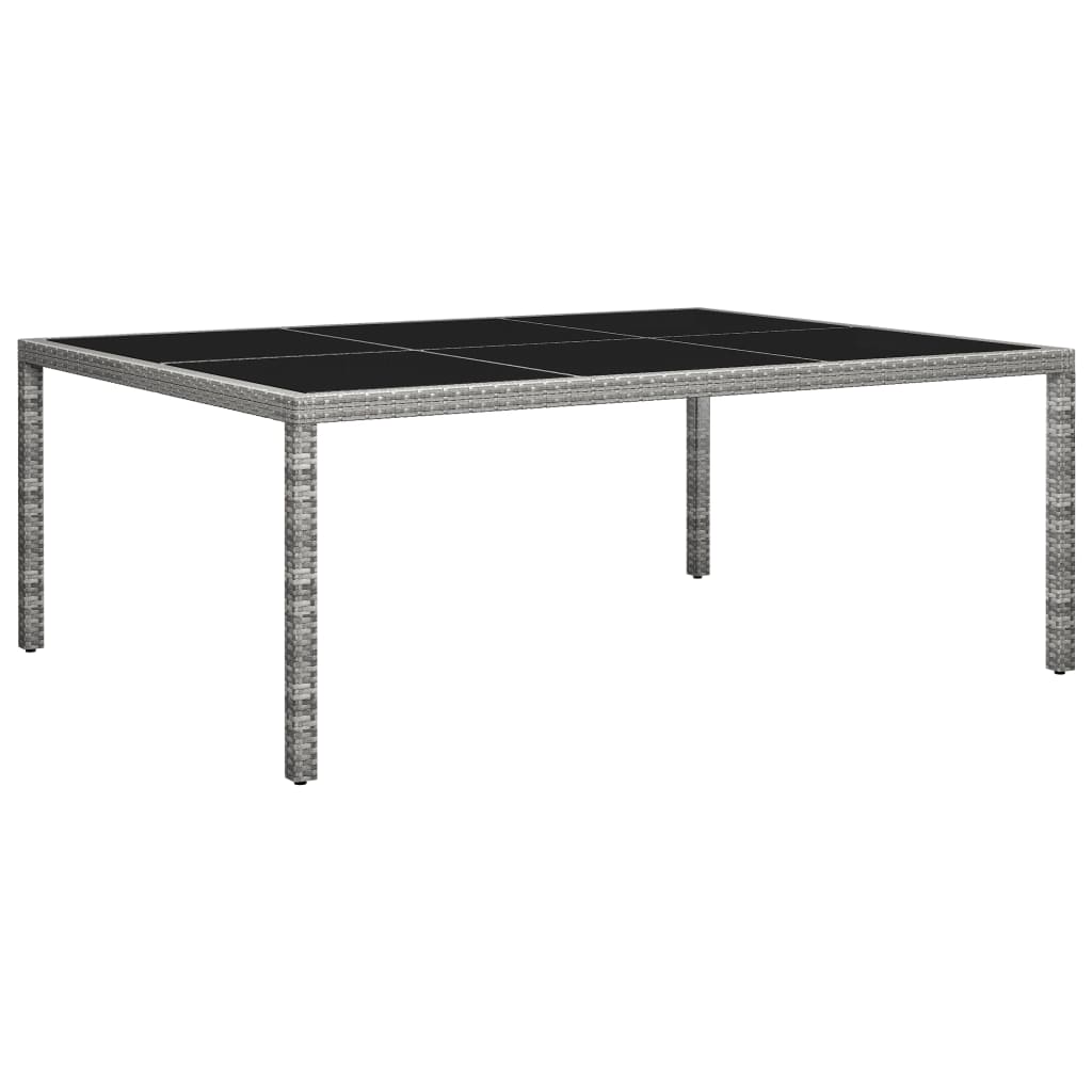 vidaXL Utendørs spisebord grå 200x150x74 cm polyrotting