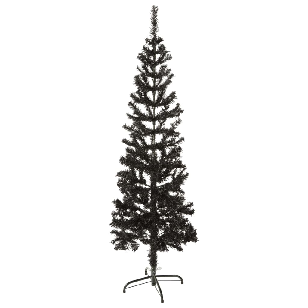 vidaXL Slankt juletre svart 150 cm