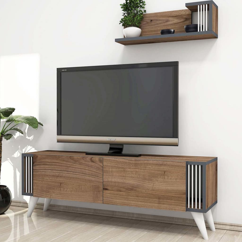 Homemania TV-benk Nicol 120x31x42 cm valnøtt