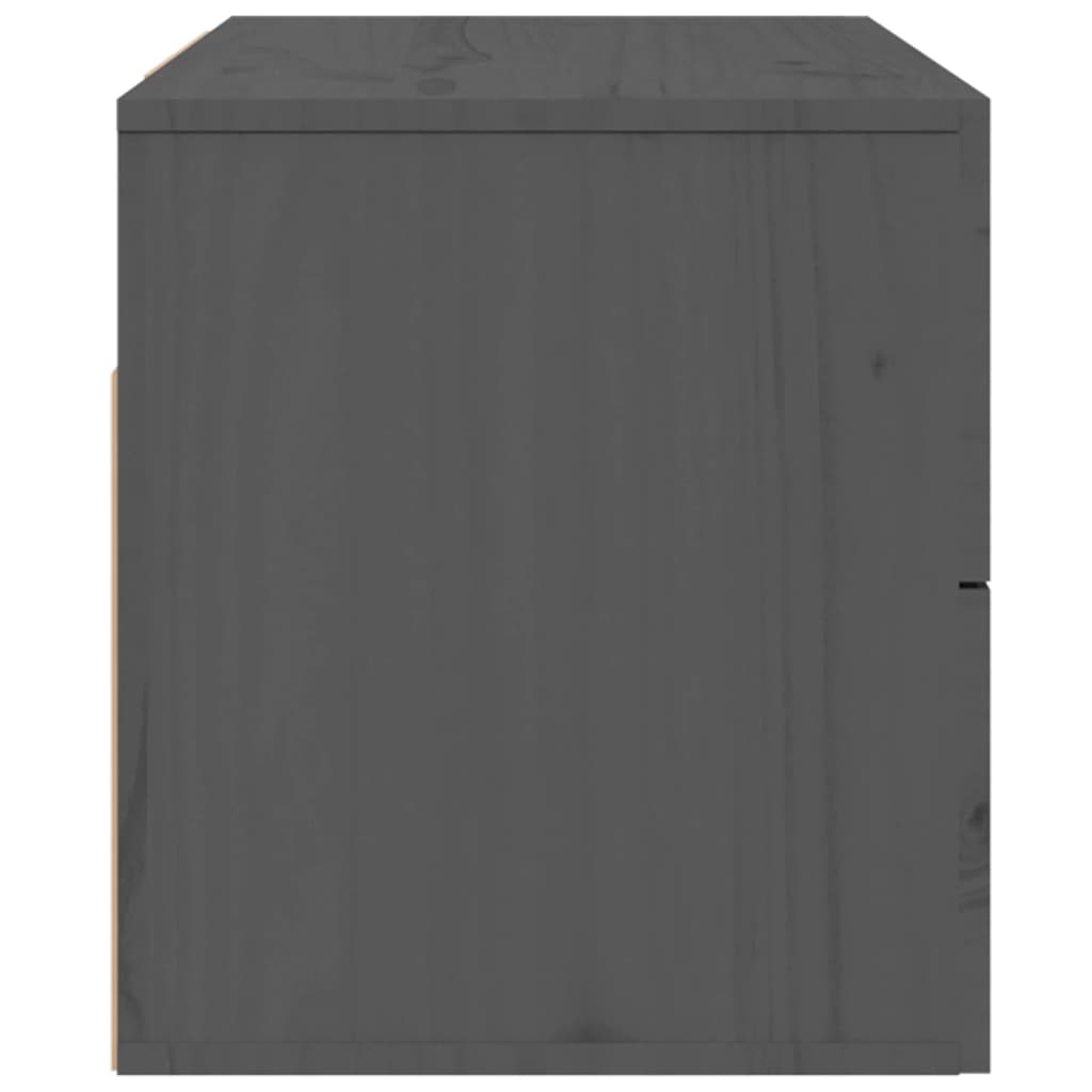 vidaXL Veggmontert nattbord grå 50x36x40 cm