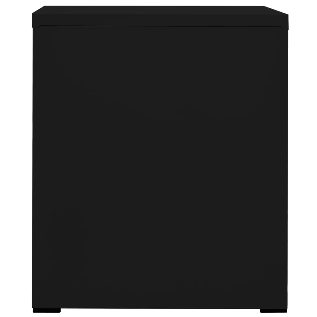 vidaXL Arkivskap 46x62x72,5 cm stål svart