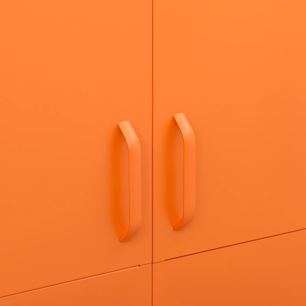 vidaXL Garderobe oransje 90x50x180 cm stål