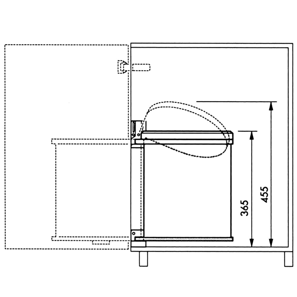 Hailo Skapboks Compact-Box størrelse M 15 L rustfritt stål 3555-101