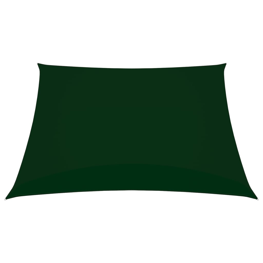 vidaXL Solseil oxfordstoff rektangulær 2x2,5 m mørkegrønn