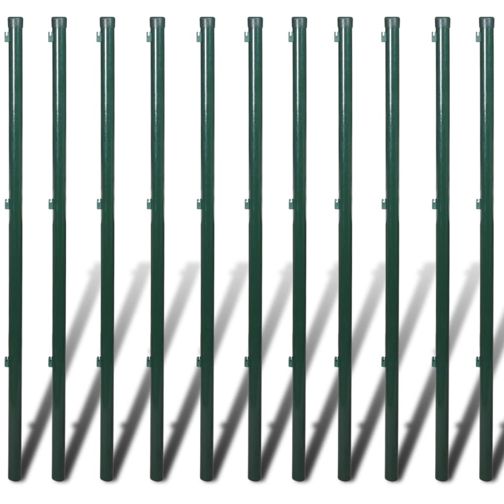 vidaXL Nettinggjerde med stolpepigger stål 0,8x25 m