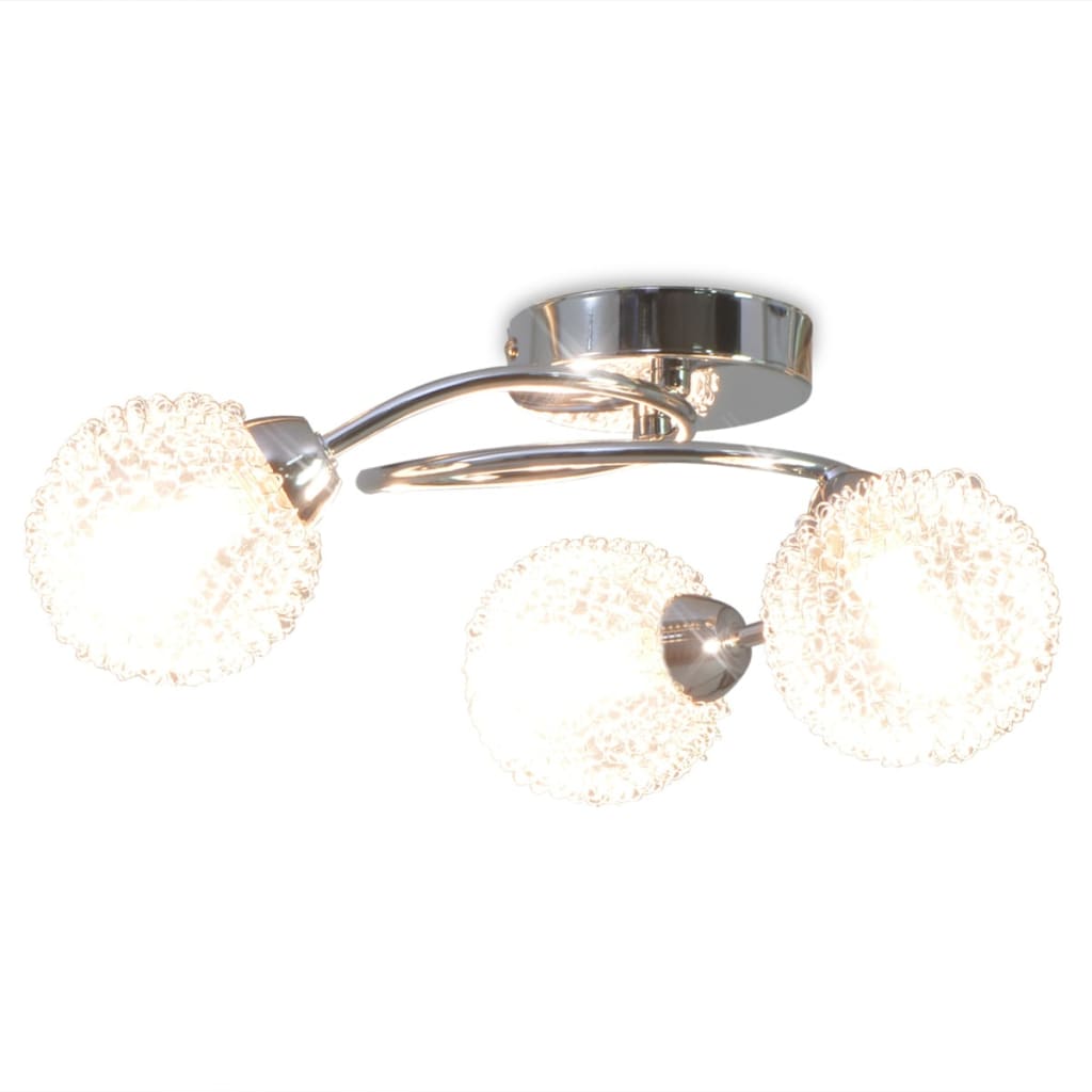 vidaXL Taklampe med 3 LED-pærer G9 120 W