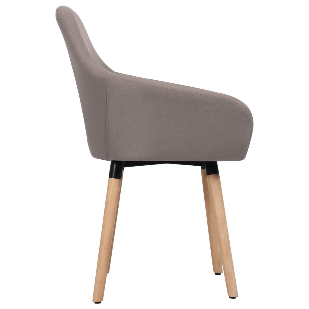 331497 vidaXL Dining Chairs 2 pcs Taupe Fabric (UK/IE/FI/NO/DE/FR/NL only)