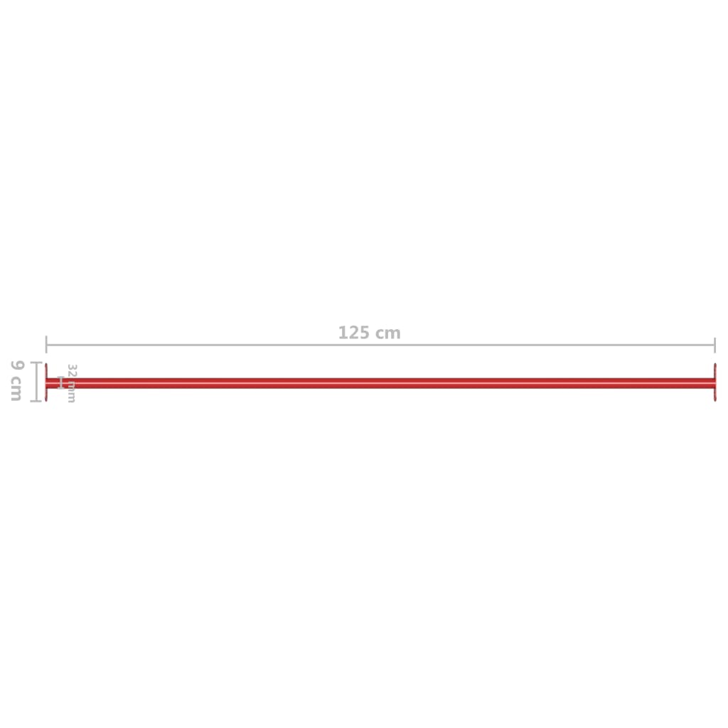vidaXL Svingstenger 3 stk 125 cm stål rød