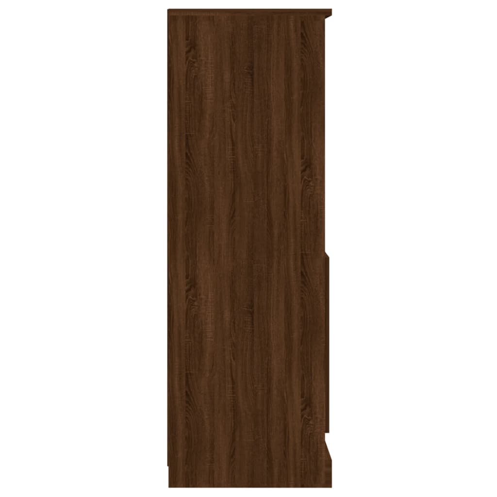 vidaXL Highboard brun eik 60x35,5x103,5 cm konstruert tre