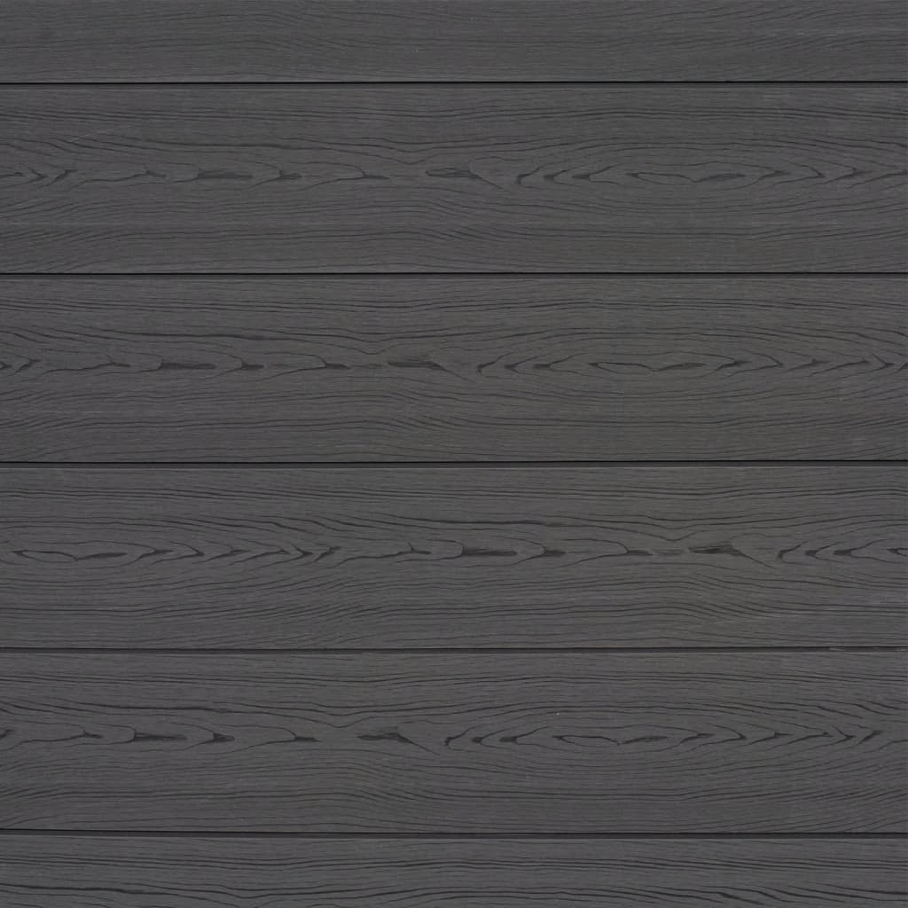 vidaXL Gjerdesett WPC 5 paneler firkantet 872x185 cm grå