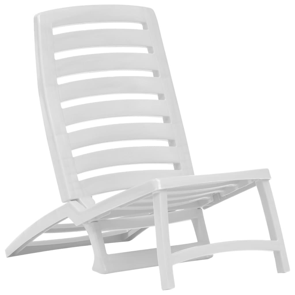vidaXL Sammenleggbare strandstoler for barn 4 stk hvit