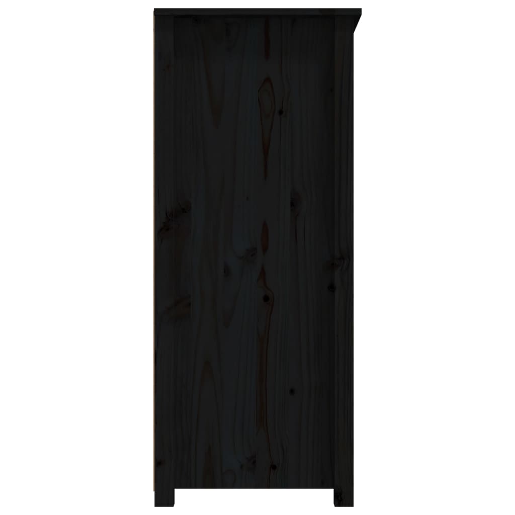 vidaXL Skjenk svart 83x41,5x100 cm heltre furu