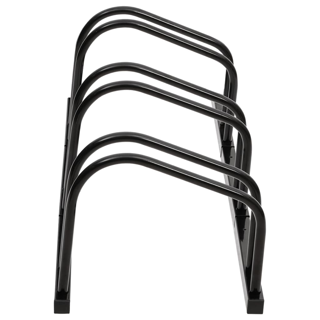 vidaXL Sykkelstativer for 3 sykler svart stål