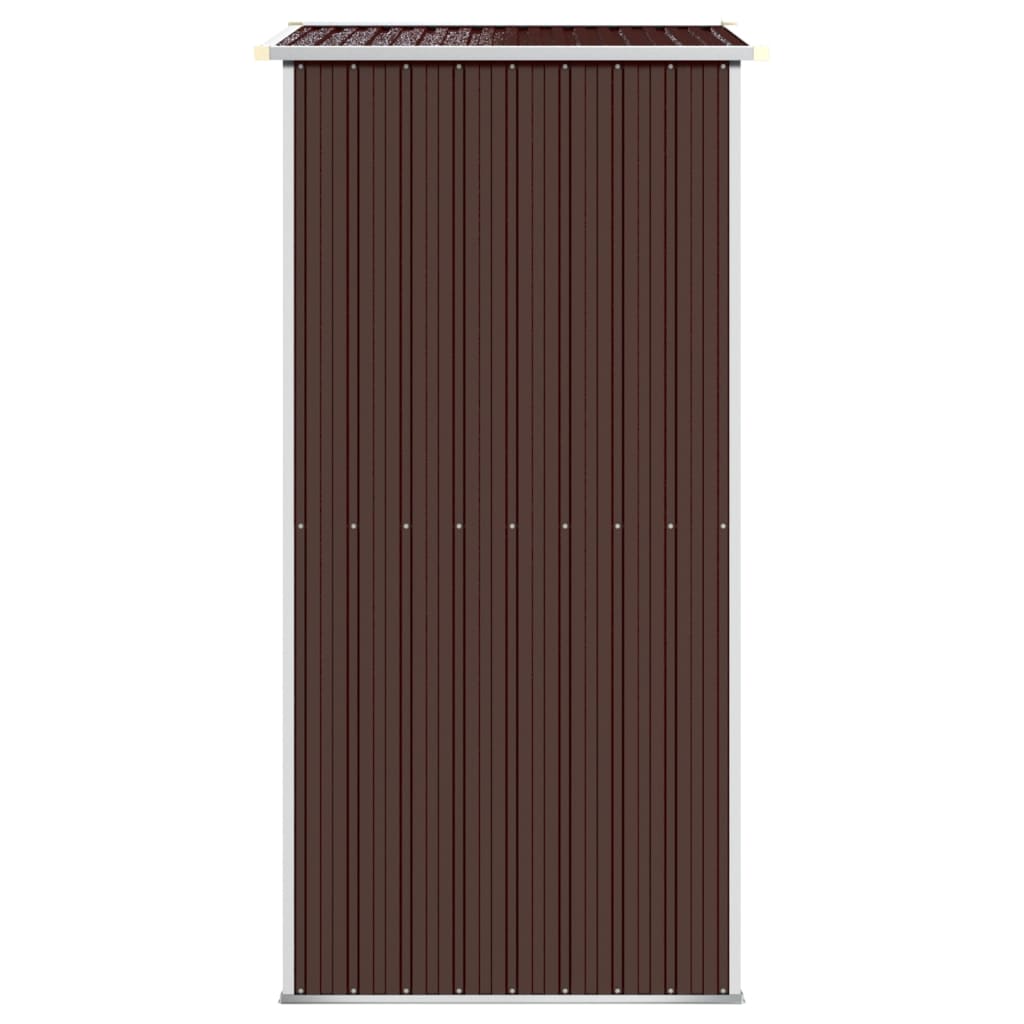 vidaXL Hageskur mørkebrun 192x108x223 cm galvanisert stål