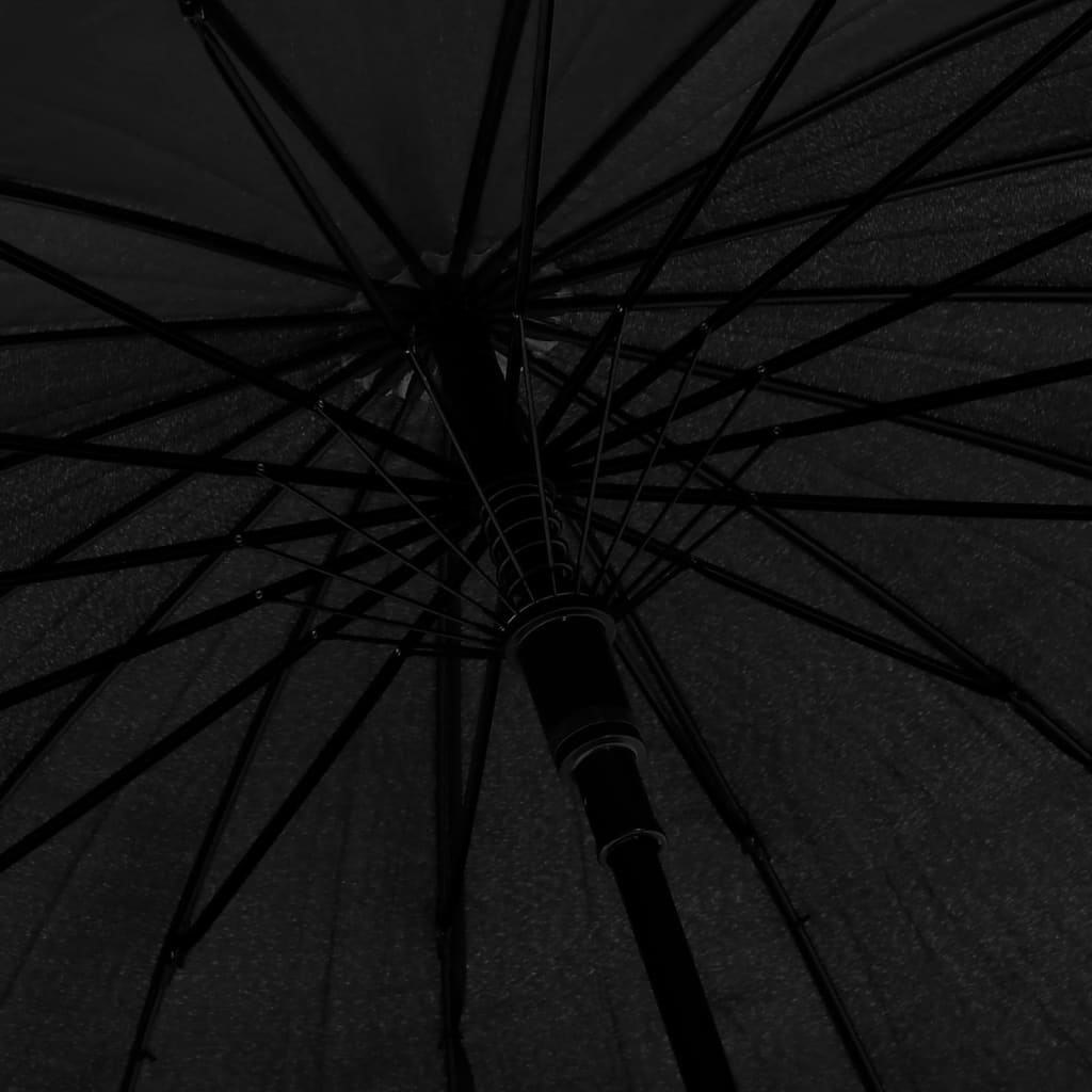 vidaXL Paraply automatisk svart 105 cm
