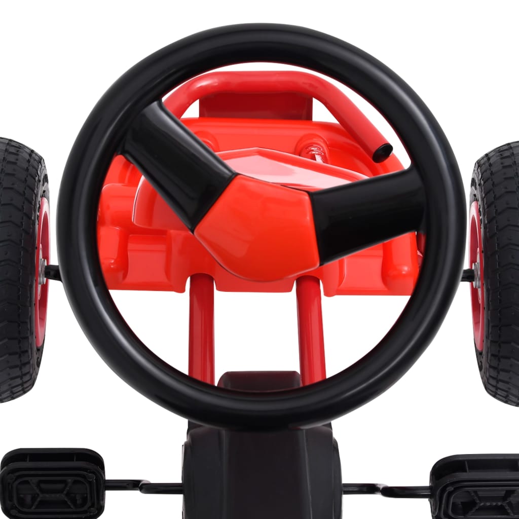 vidaXL Pedal-go-kart med pneumatiske dekk rød