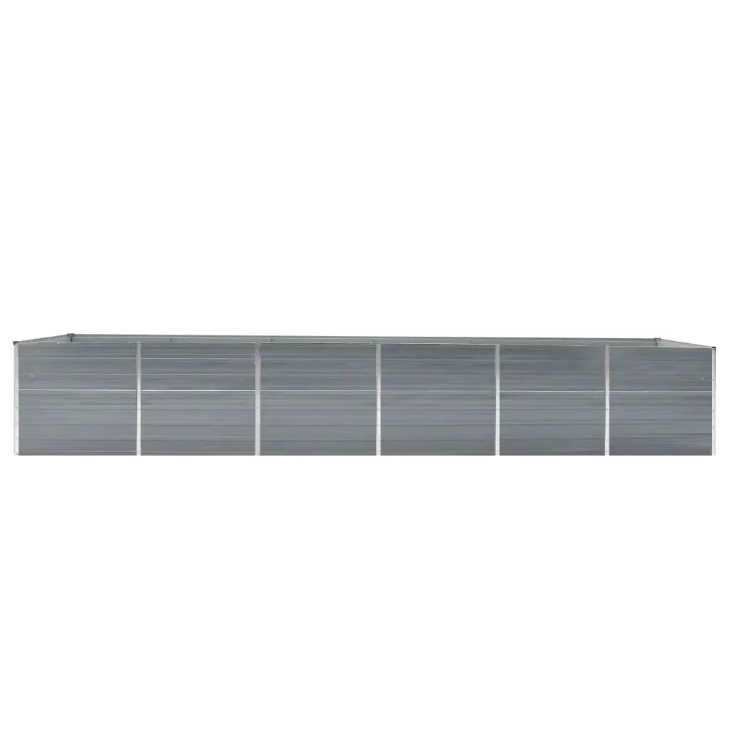 vidaXL Høybed galvanisert stål 480x80x77 cm grå