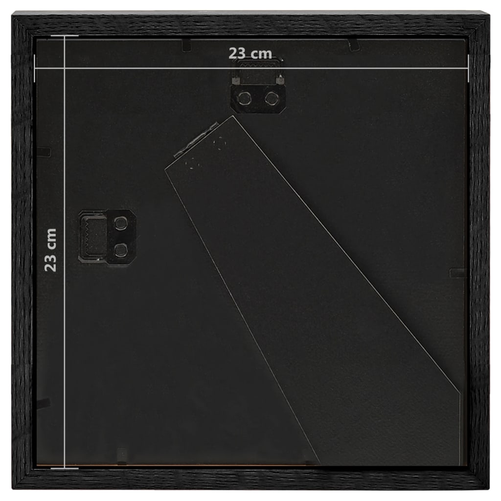 vidaXL 3D-fotoboksrammer 3 stk svart 23x23 cm for 13x13 cm bilde