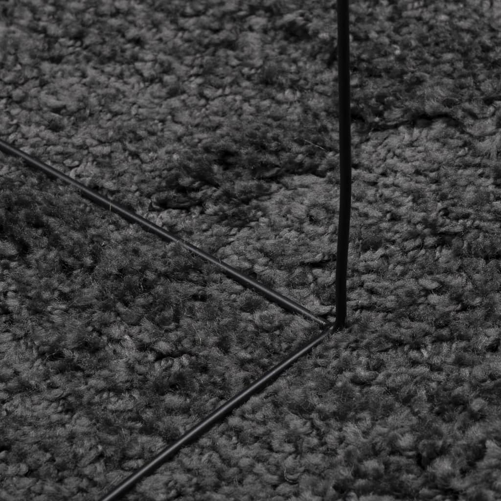 vidaXL Tykt teppe PAMPLONA høy luv moderne antrasitt 60x110 cm