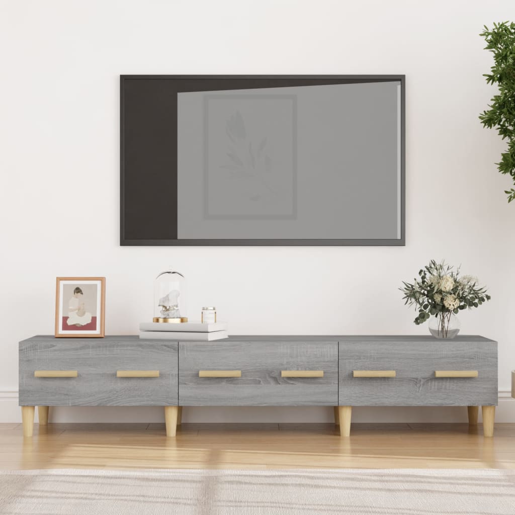 vidaXL TV-benk grå sonoma 150x34,5x30 cm konstruert tre