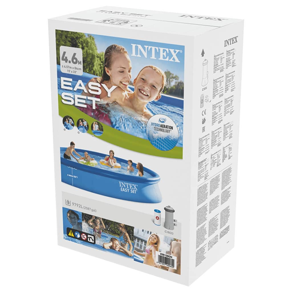 Intex Svømmebasseng Easy Set med filtersystem 457x84 cm