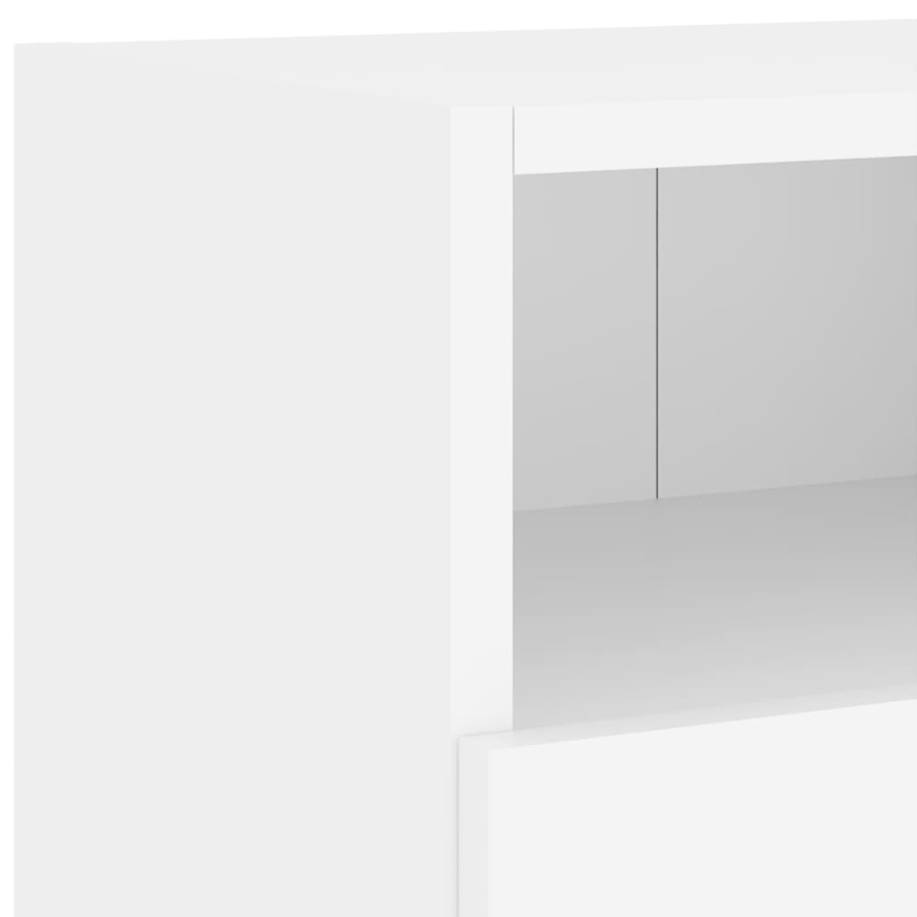vidaXL Vegghengte TV-benker 5 deler hvit konstruert tre
