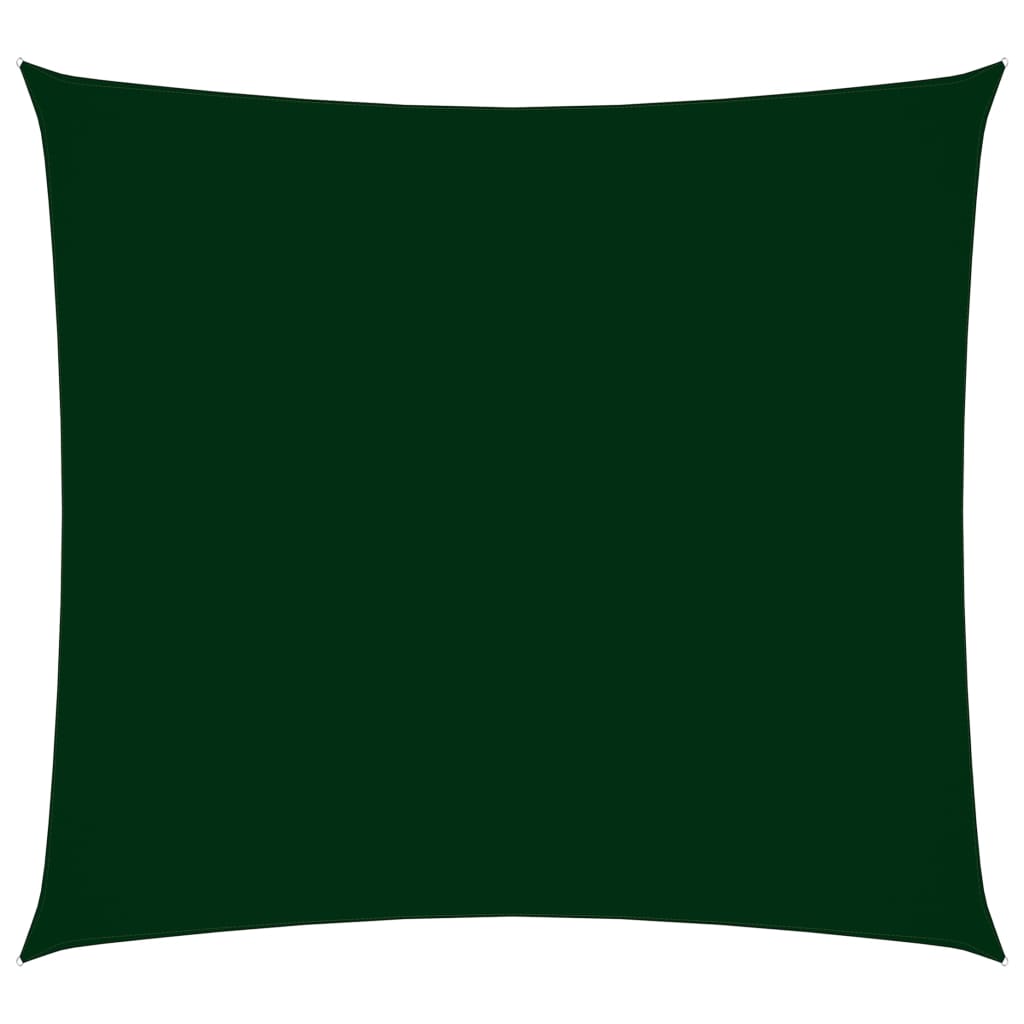 vidaXL Solseil oxfordstoff kvadratisk 4x4 m mørkegrønn