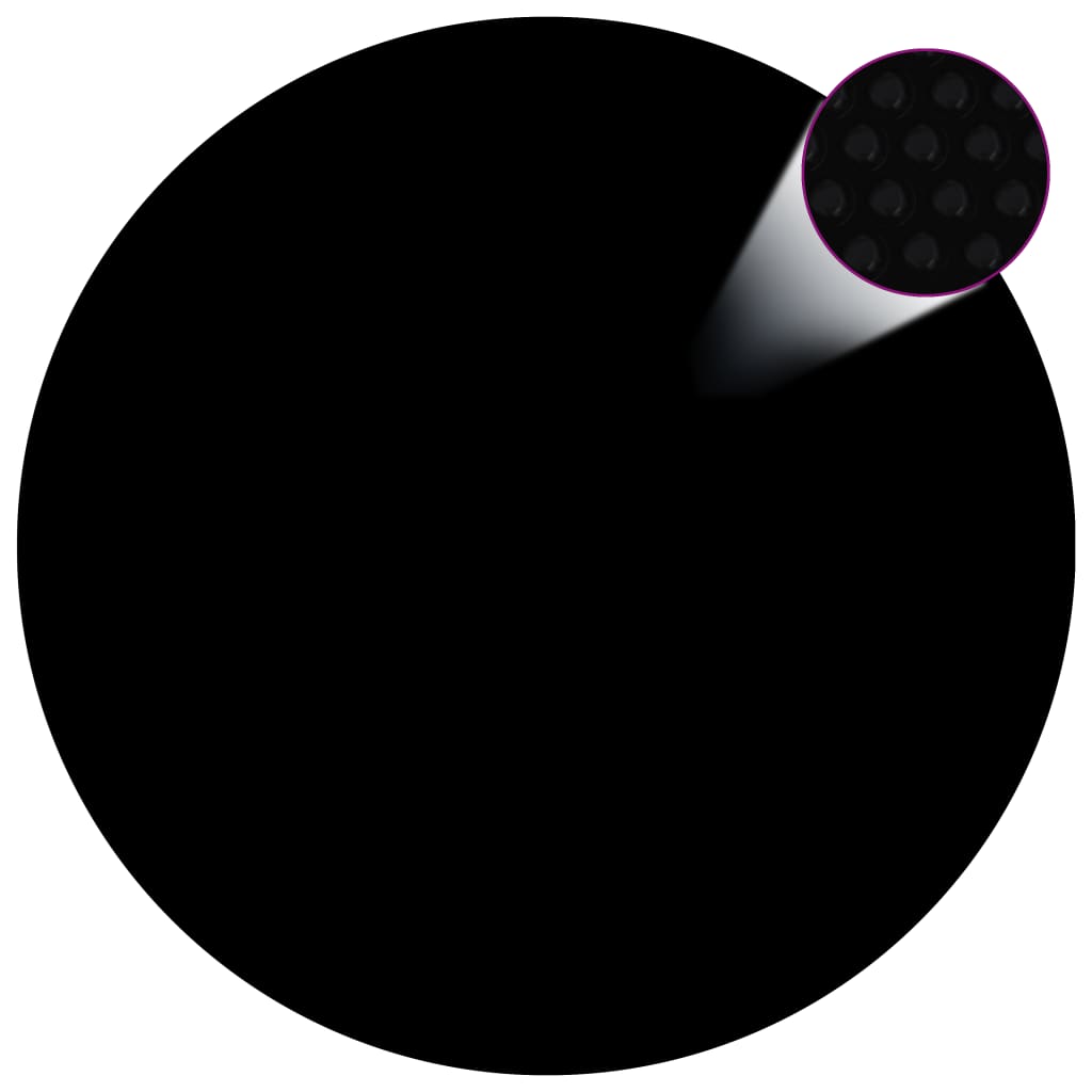 vidaXL Bassengtrekk svart 210 cm PE