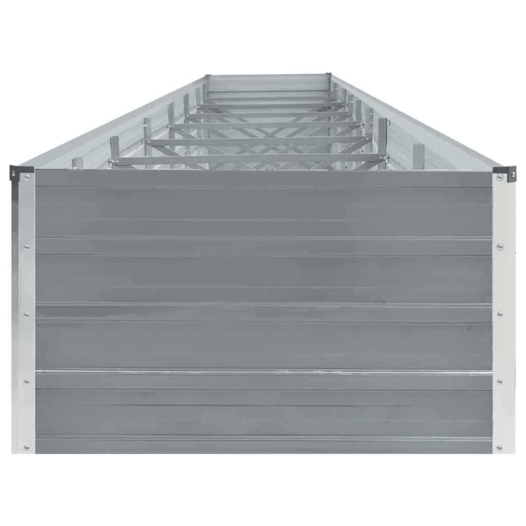 vidaXL Høybed galvanisert stål 600x80x45 cm grå