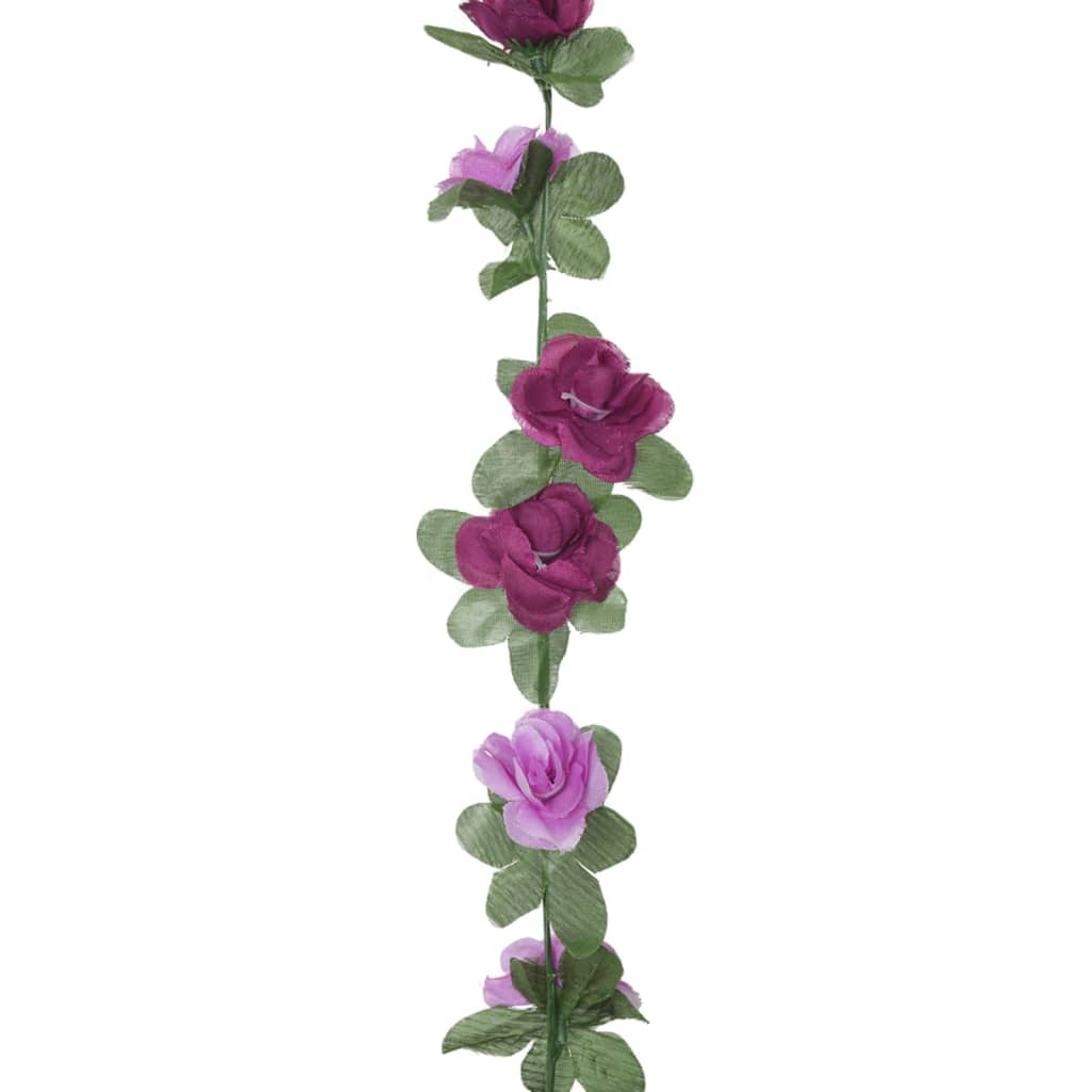 vidaXL Kunstige blomsterkranser 6 stk vårlys lilla 250 cm