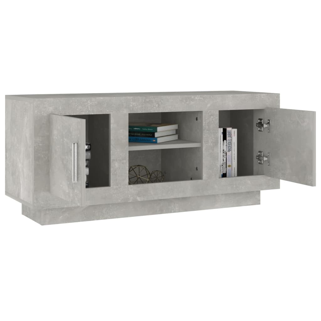 vidaXL TV-benk betonggrå 102x35x45 cm konstruert tre