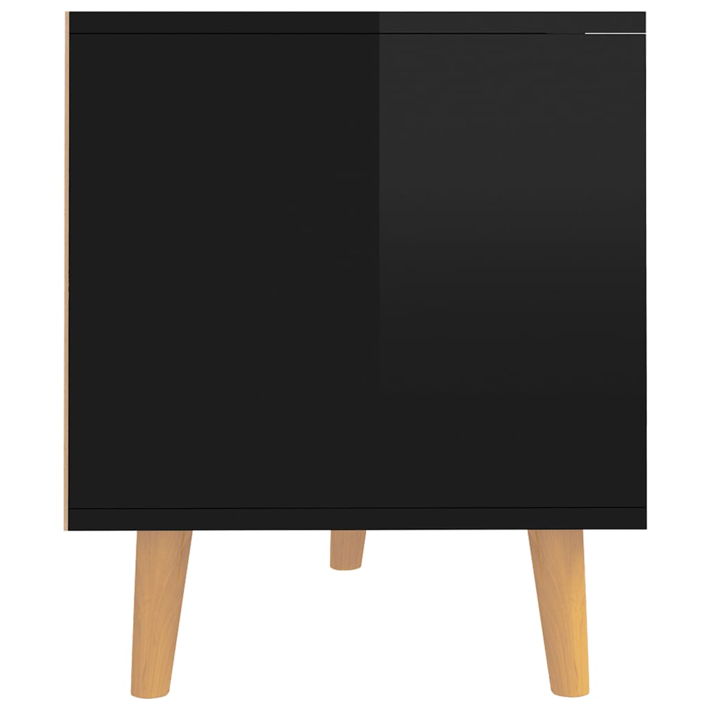 vidaXL TV-benk høyglans svart 90x40x48,5 cm konstruert tre