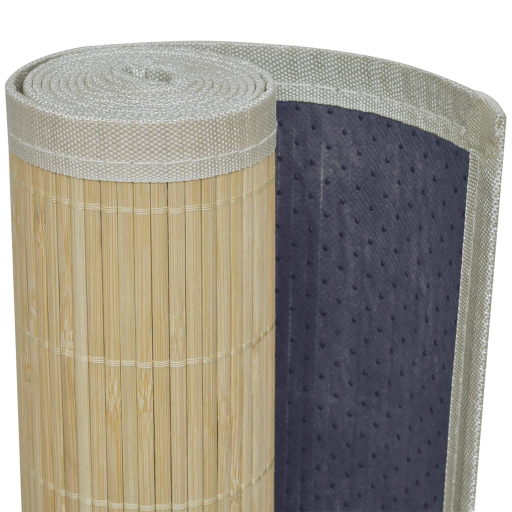 Firkantet Natural Bambus Teppe 80 x 300 cm