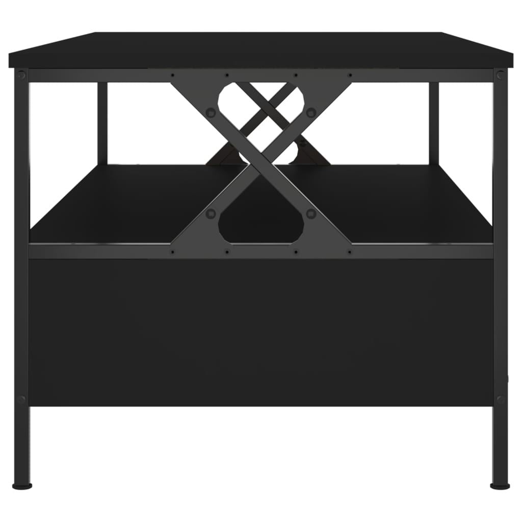vidaXL Salongbord svart 100x51x45 cm konstruert tre