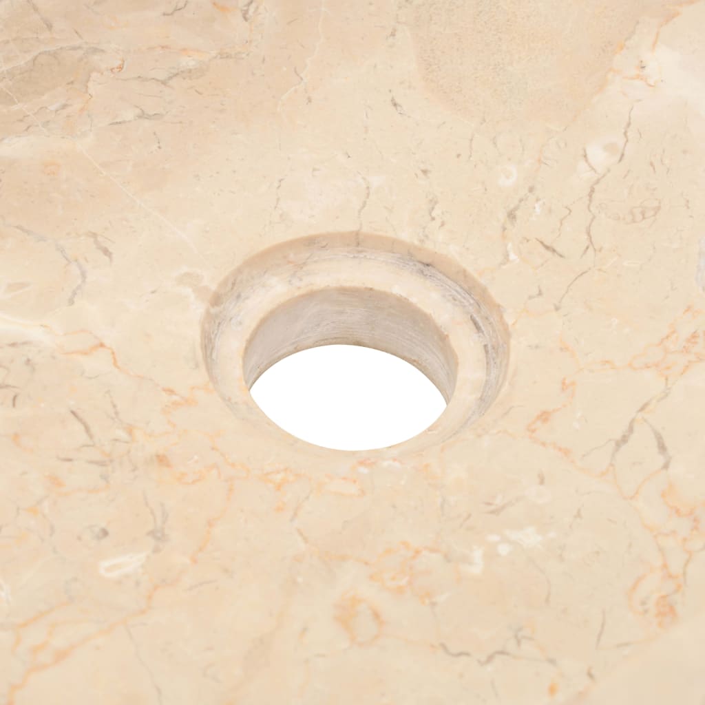vidaXL Vask 45x30x12 cm marmor krem