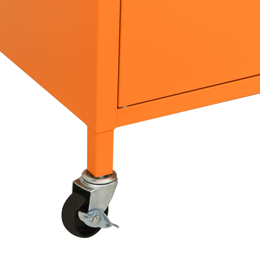 vidaXL Oppbevaringsskap oransje 60x35x49 cm stål