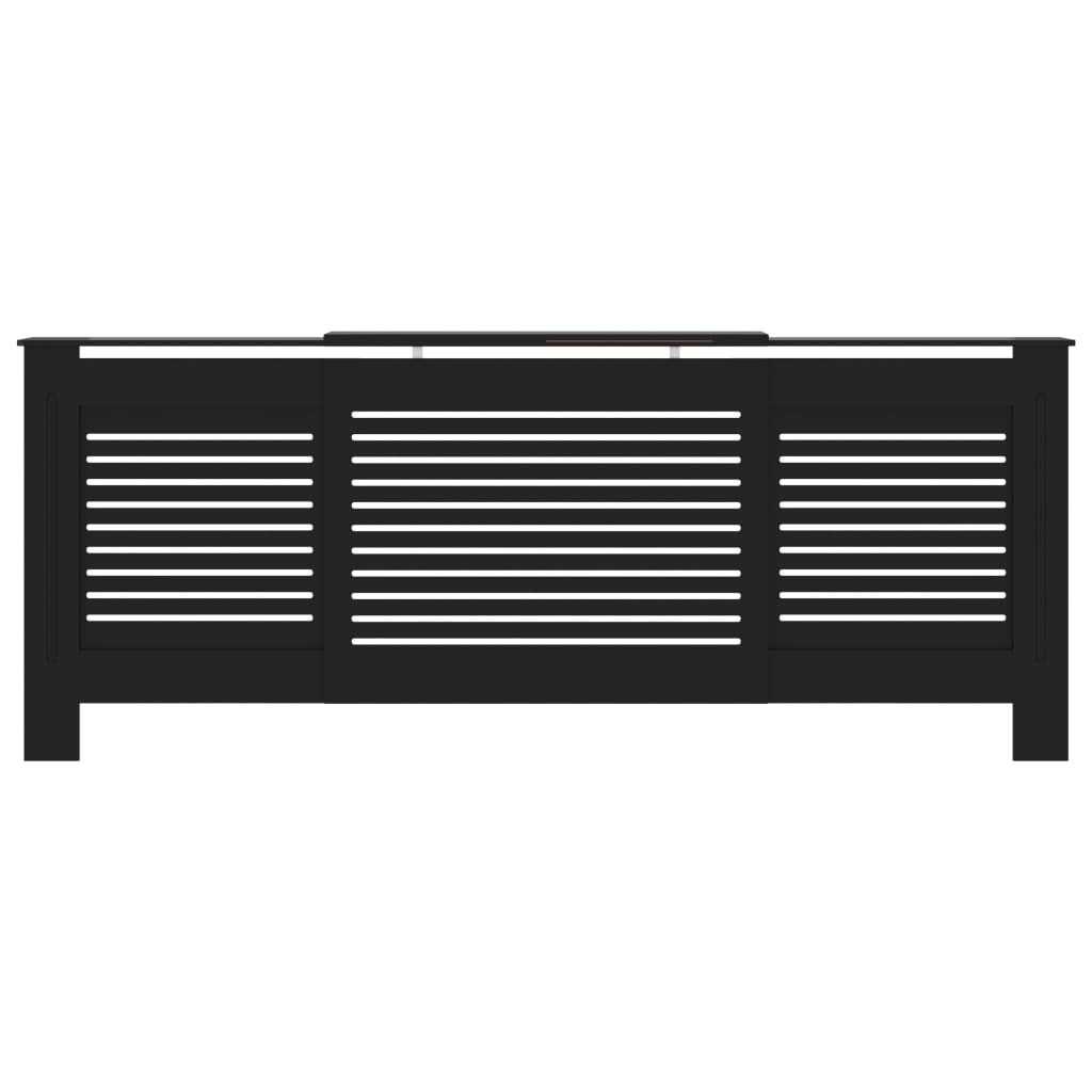 vidaXL Radiatordeksel MDF svart 205 cm
