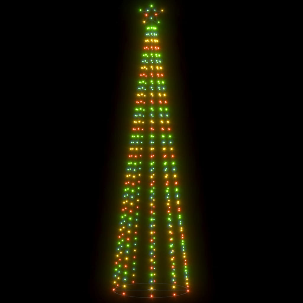 vidaXL Juletre kjegle 400 fargerike lysdioder 100x360 cm