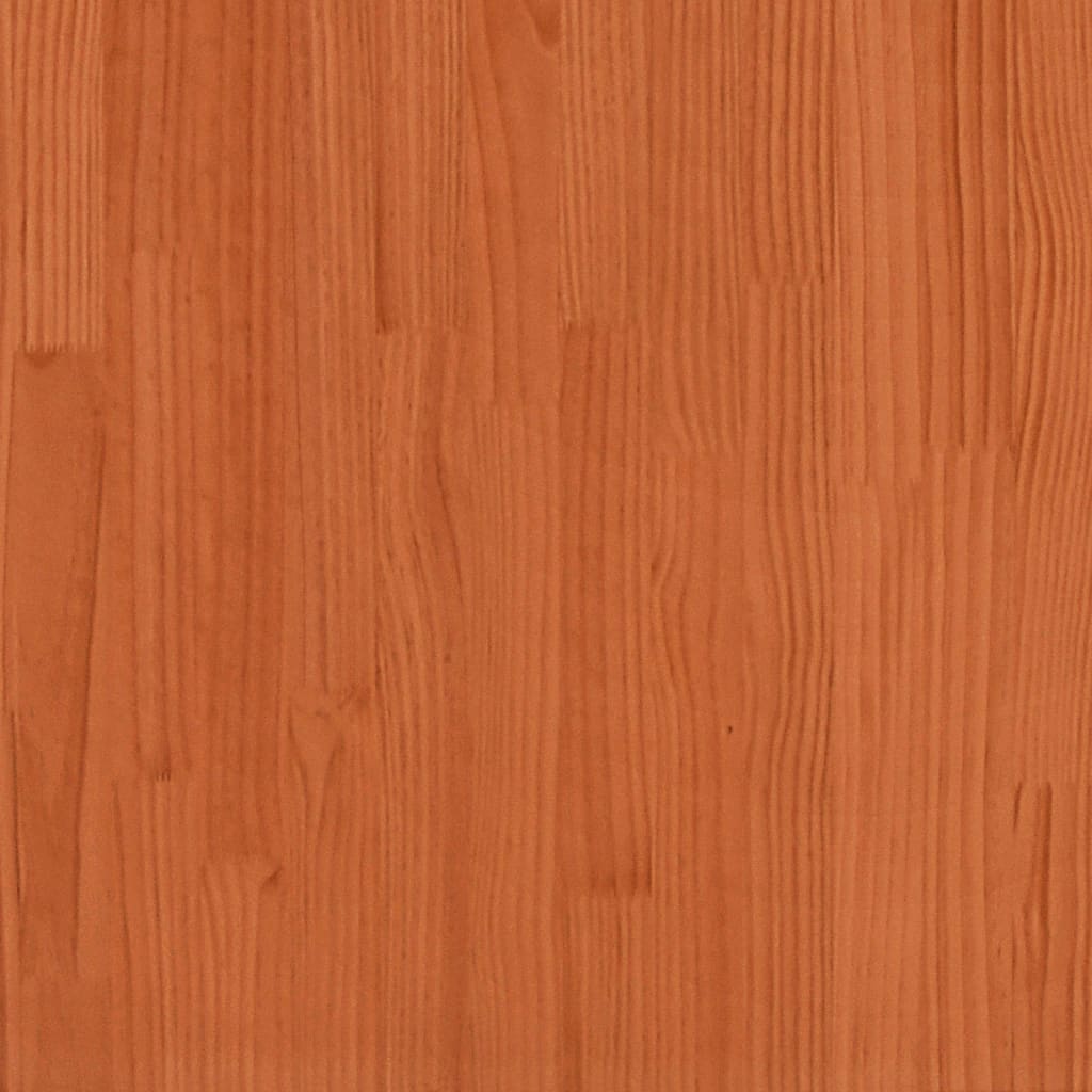 vidaXL Pottebord med hylle voksbrun 82,5x35x75 cm heltre furu