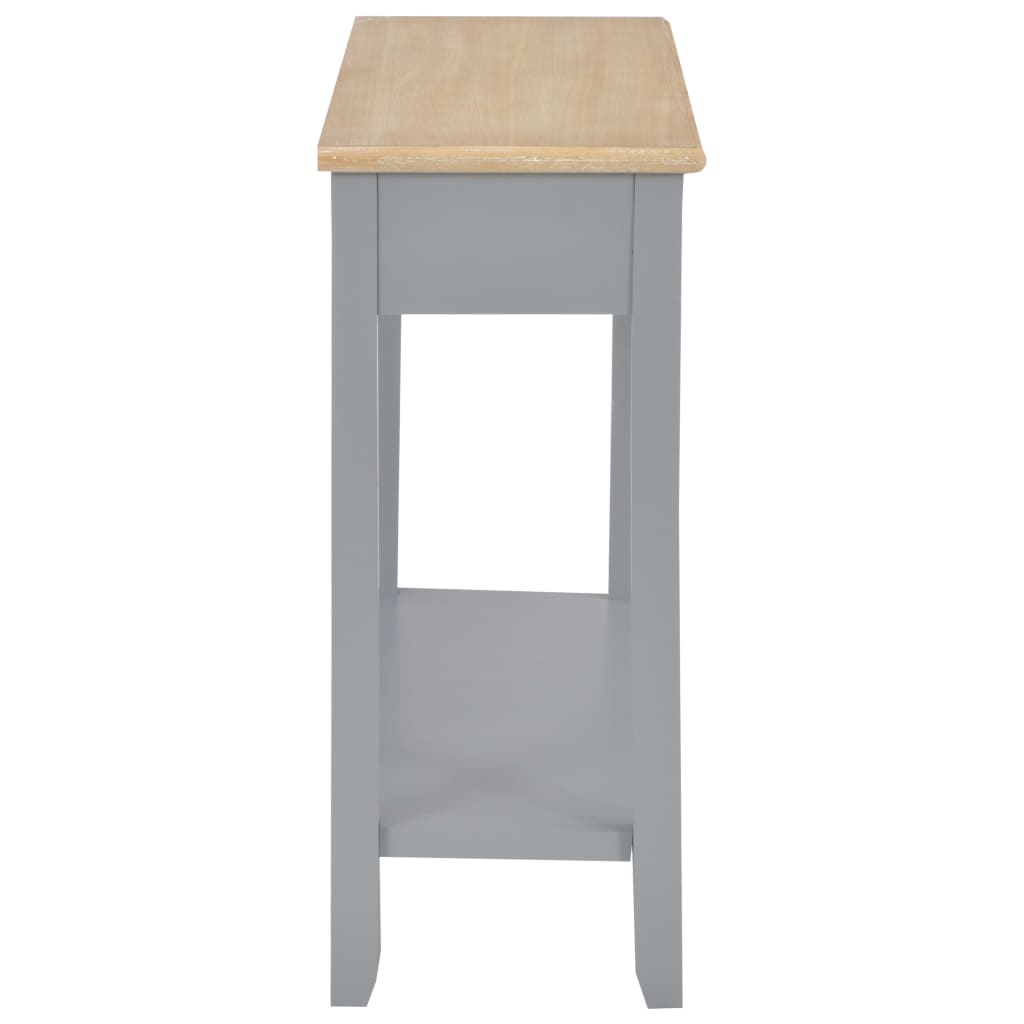 vidaXL Konsollbord grå 110x35x80 cm tre