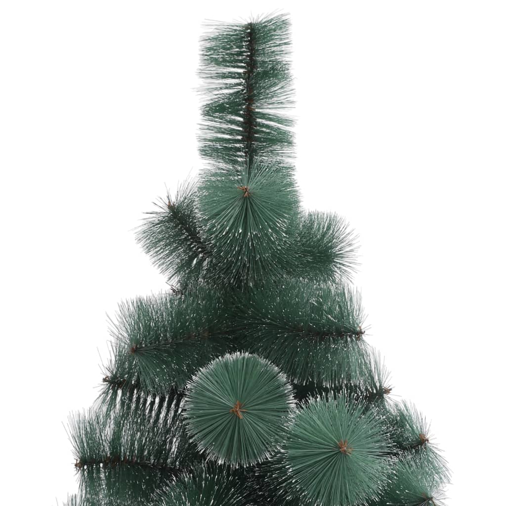 vidaXL Forhåndsbelyst kunstig juletre med stativ grønn 150 cm PET