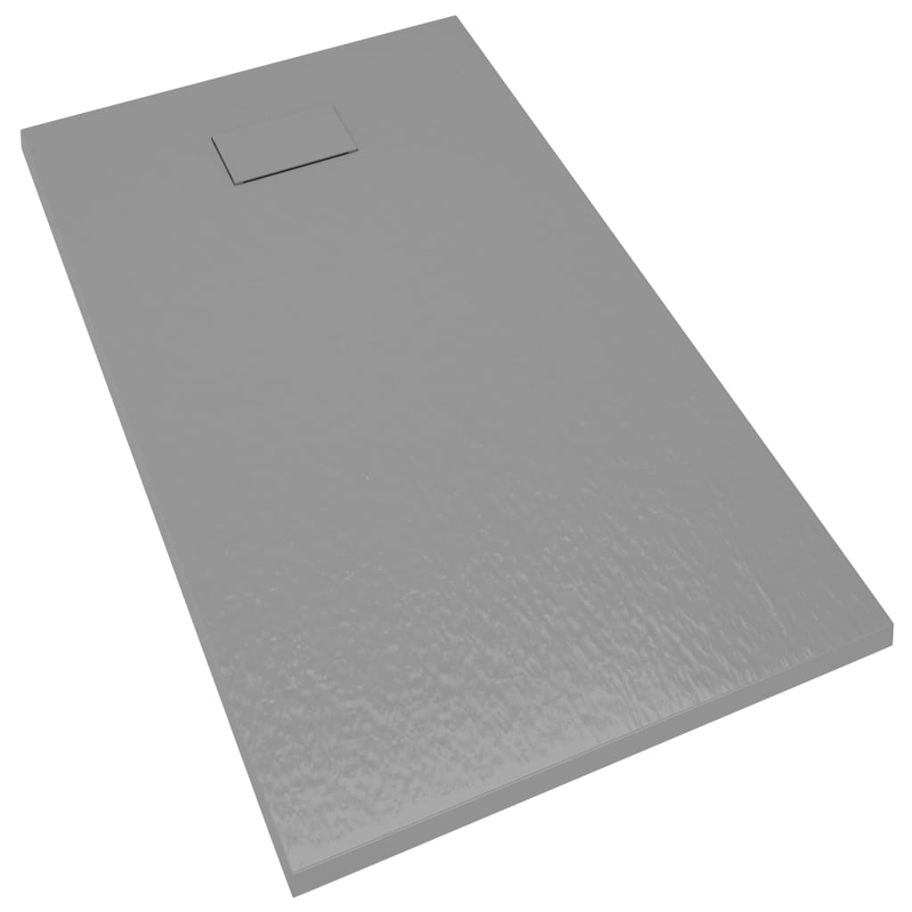 vidaXL Dusjbrett SMC grå 120x70 cm