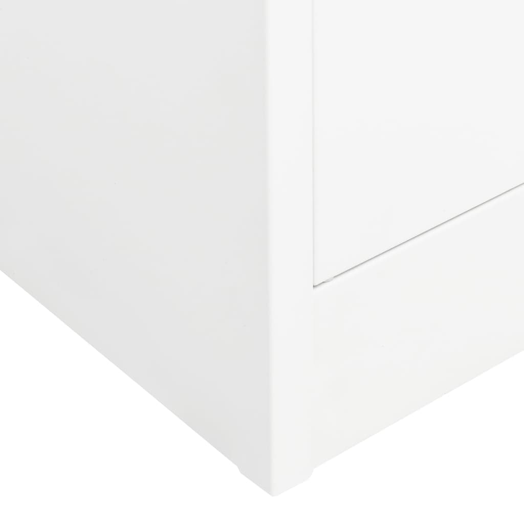 vidaXL Garderobe hvit 80x50x180 cm stål