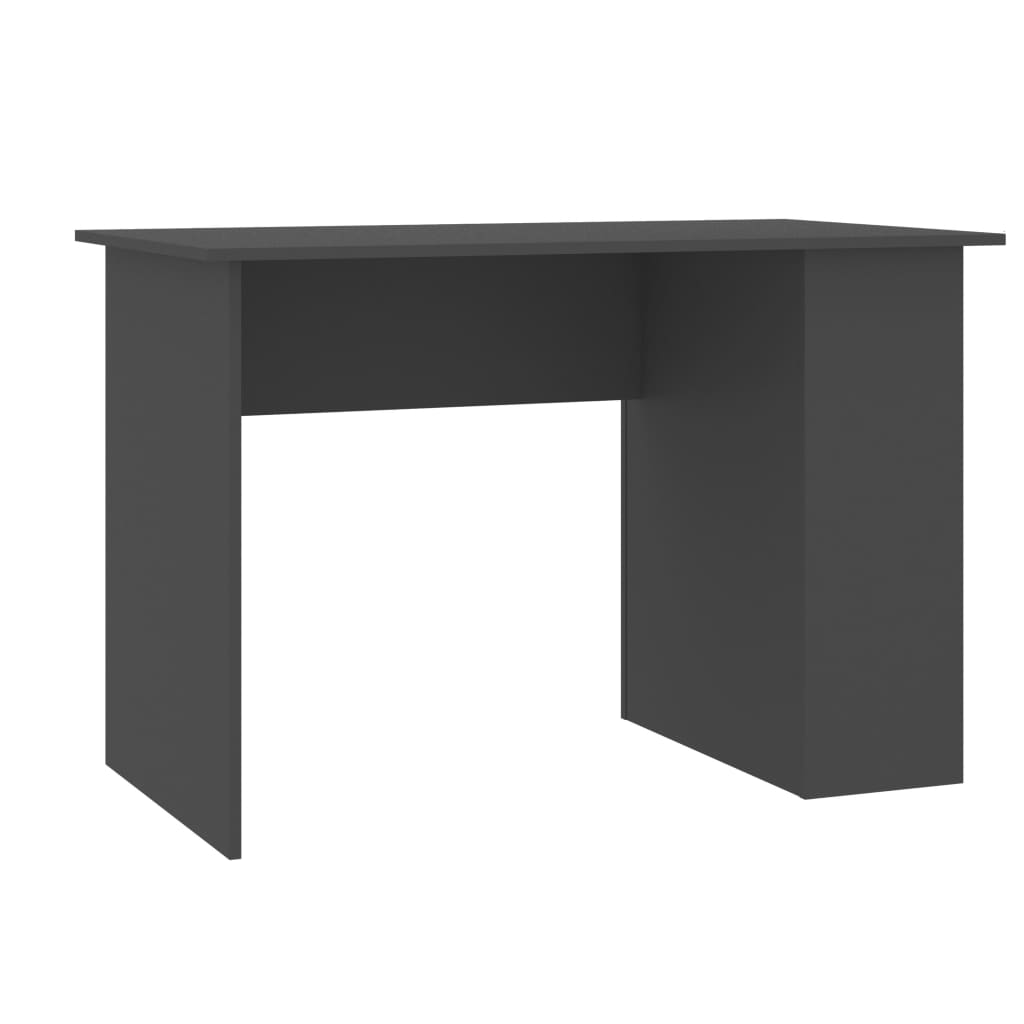 vidaXL Skrivebord grå 110x60x73 cm sponplate