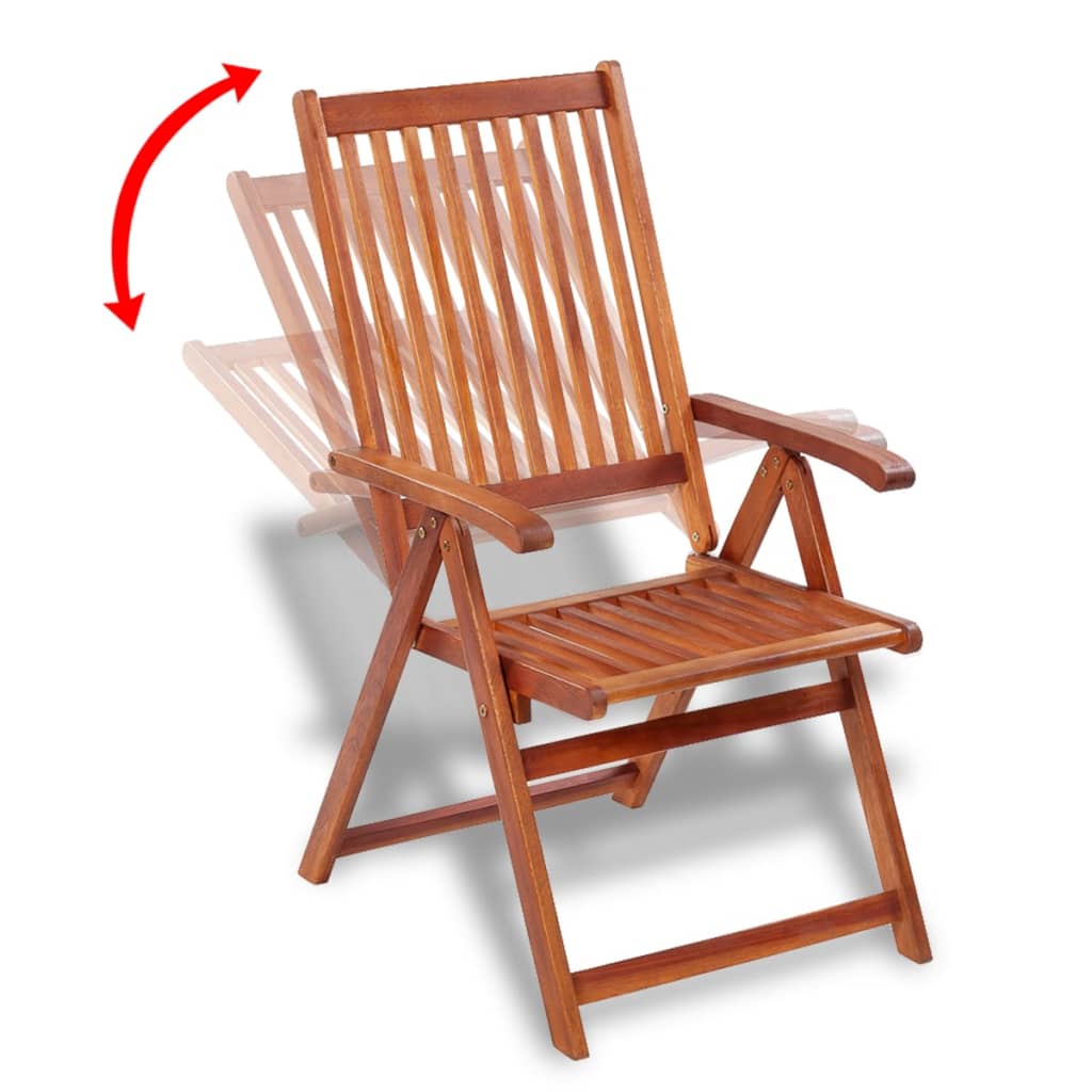 vidaXL Sammenleggbare stoler 2 stk heltre akasie brun
