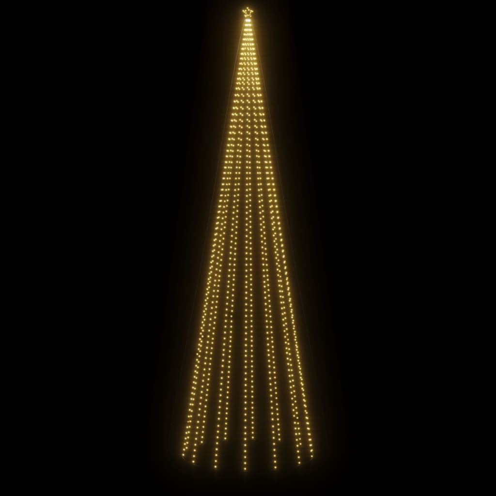 vidaXL Juletre med bakkeplugg varmhvit 1134 lysdioder 800 cm